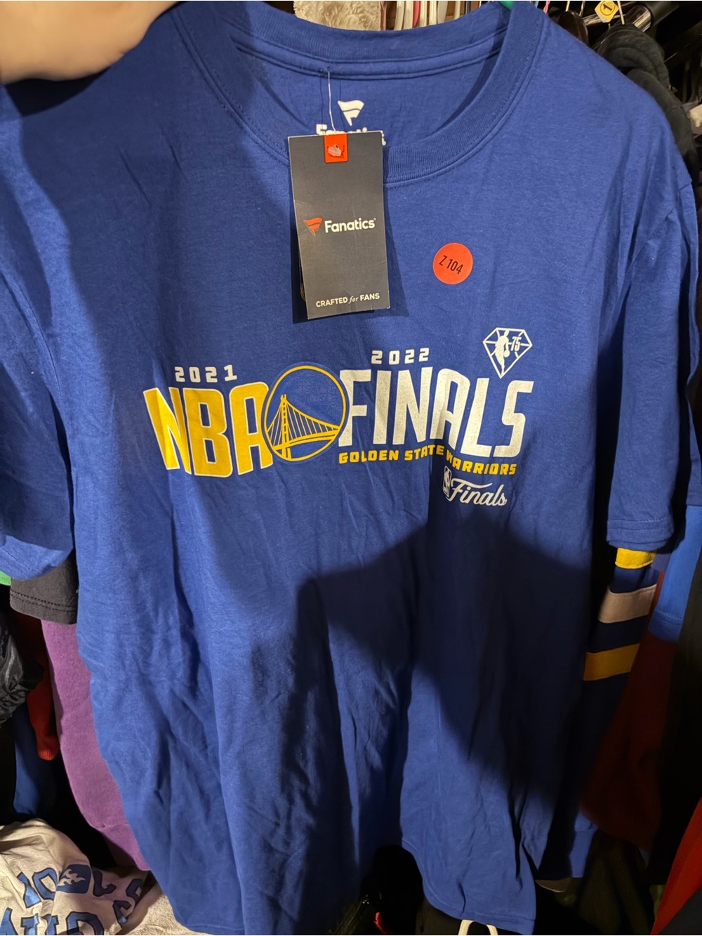 Golden State Warriors NBA Finals 2021 fanatics brand shirt size large new nwt